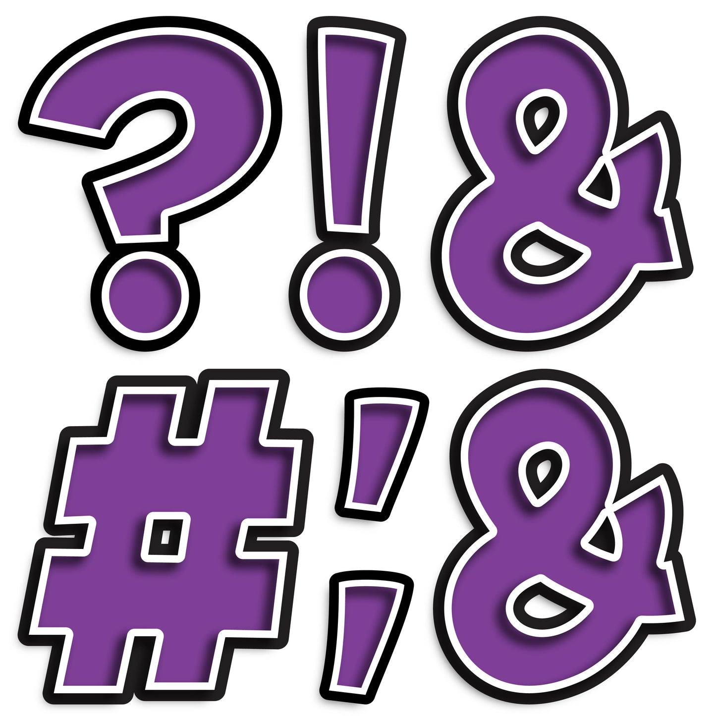 23.5” BOUNCY FONT SPECIAL CHARACTERS - 7 PIECES