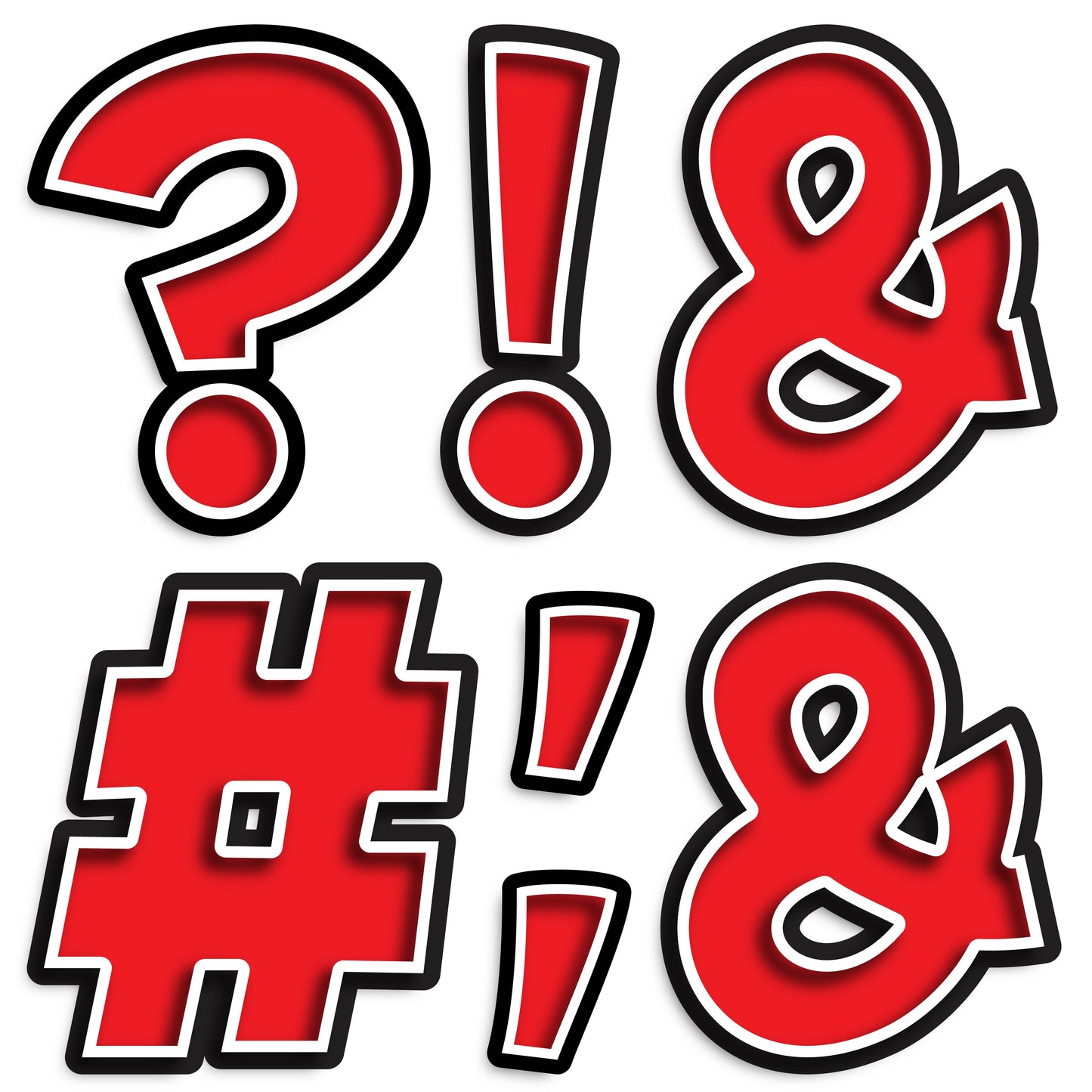 23.5” BOUNCY FONT SPECIAL CHARACTERS - 7 PIECES