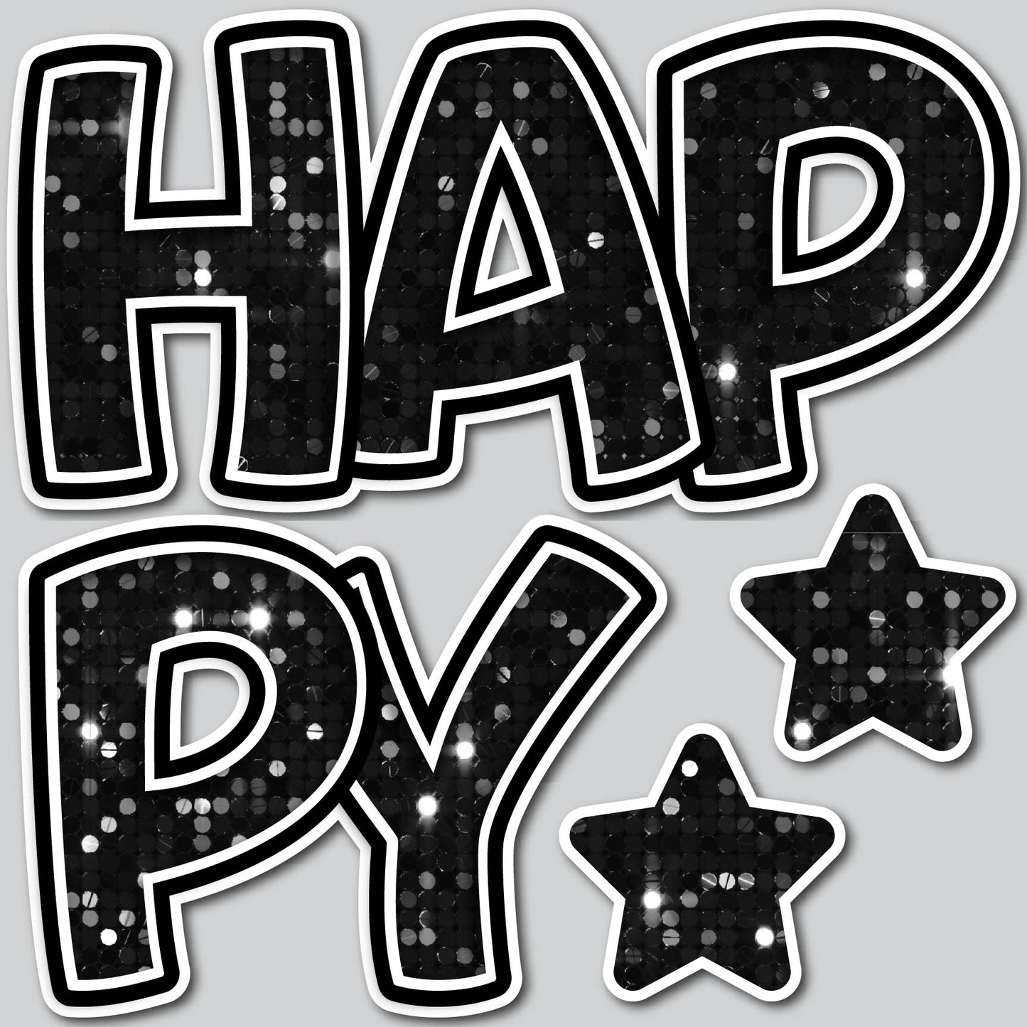 HAPPY EZ SET - BLACK SEQUIN