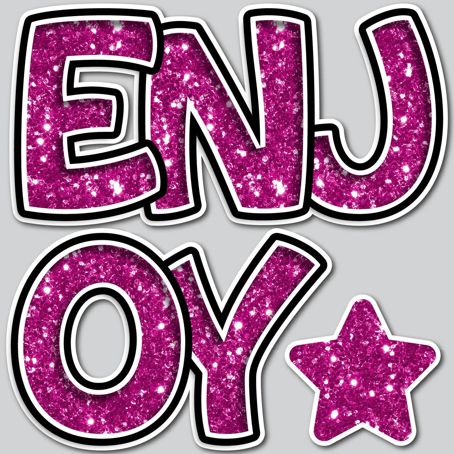 ENJOY EZ SET - PINK CHUNKY GLITTER