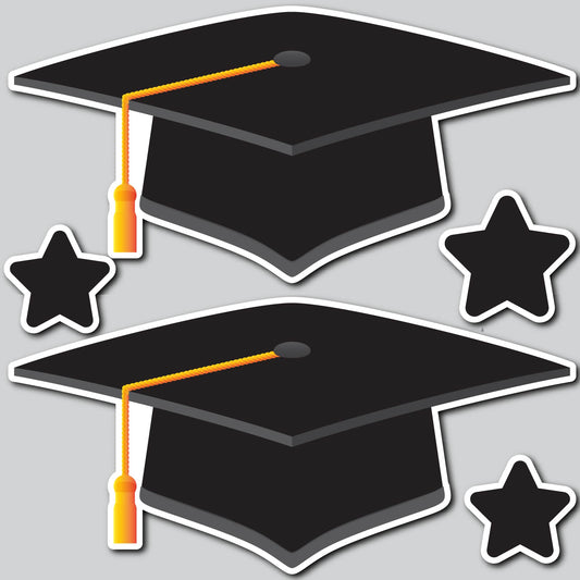 LARGE GRAD CAPS - BLACK