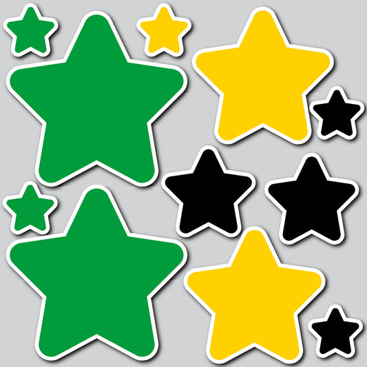 STARS - GREEN/YELLOW/BLACK