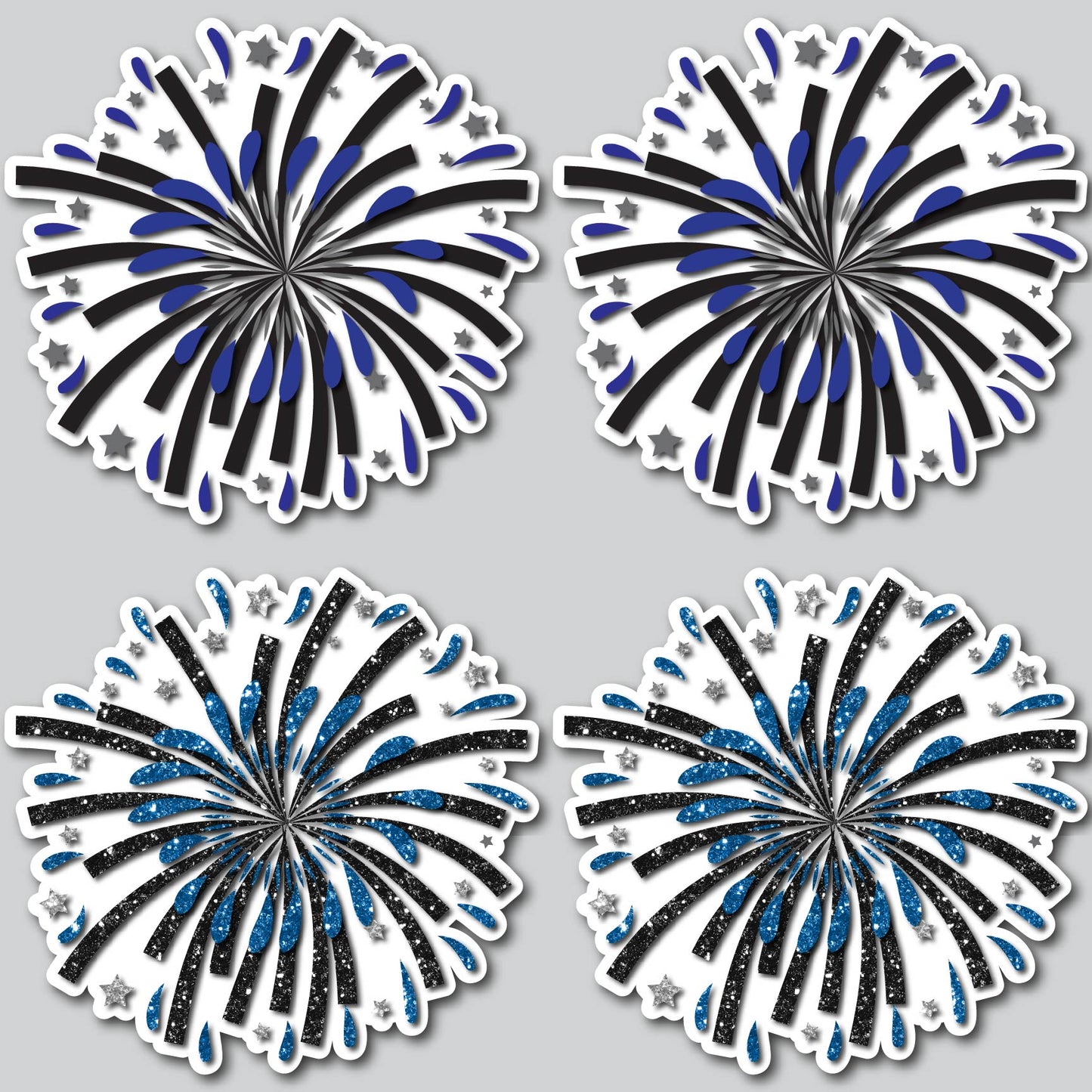 FIREWORKS - BLACK/BLUE | Yard Card Set