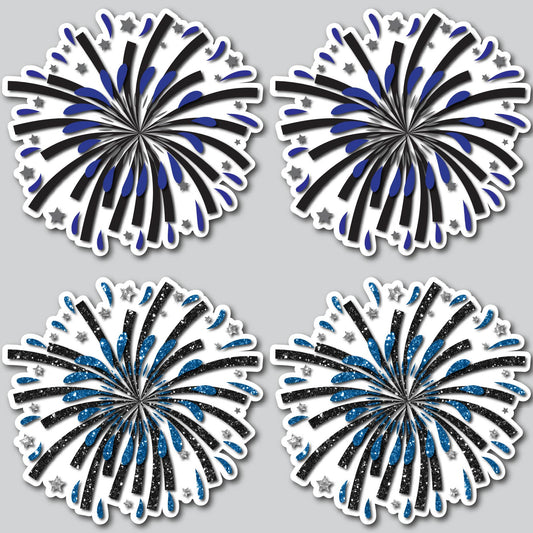 FIREWORKS - BLACK/BLUE | Yard Card Set