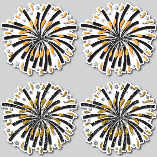 FIREWORKS - BLACK/GOLD/SILVER | Yard Card Set