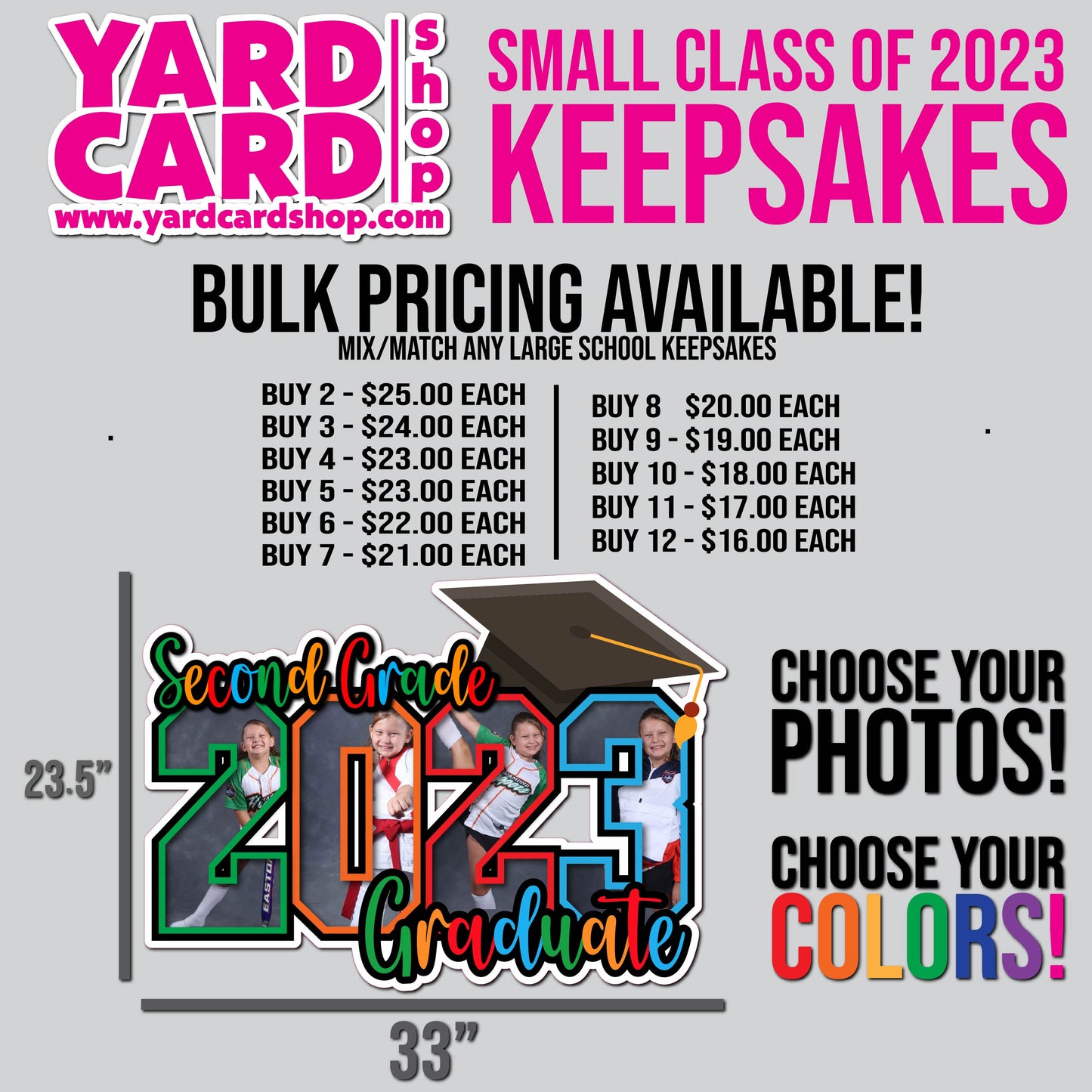 SMALL | PERSONALIZED SECOND GRADE GRADUATE KEEPSAKE