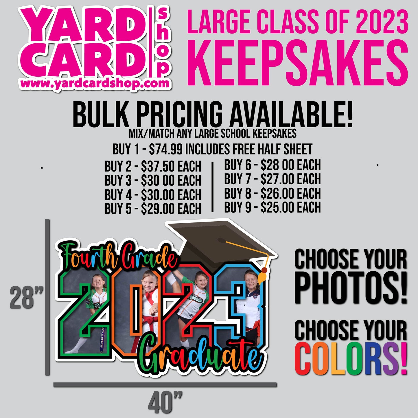 LARGE | PERSONALIZED FOURTH GRADE GRADUATE KEEPSAKE