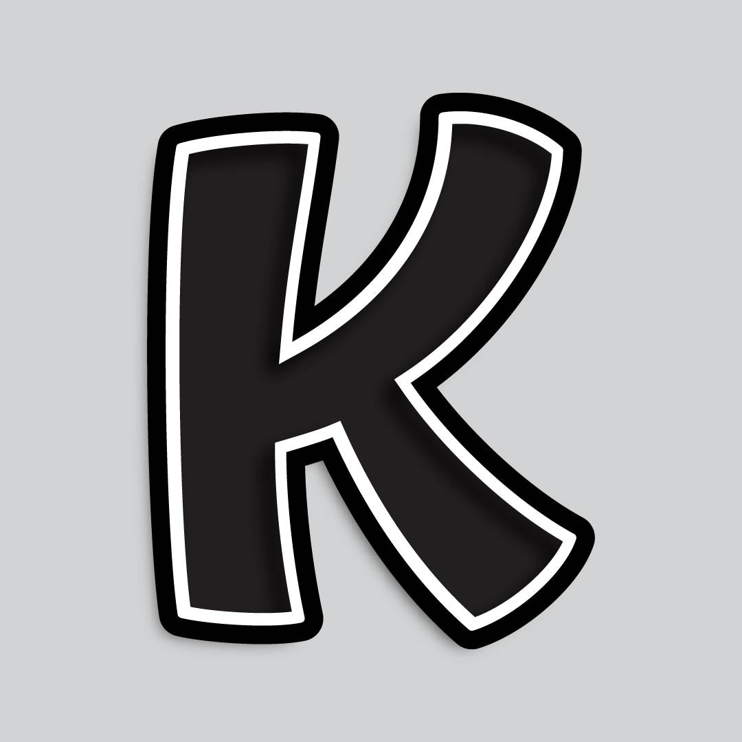 23.5” INDIVIDUAL BOUNCY BLACK SHADOW LETTERS