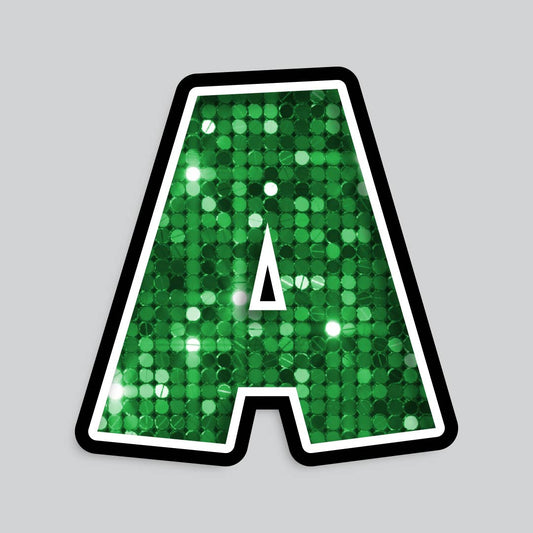 23.5” INDIVIDUAL LUCKY GUY SEQUIN GREEN SHADOW LETTERS