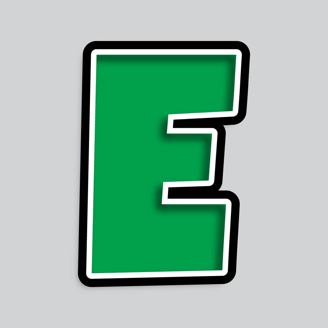 23.5” INDIVIDUAL LUCKY GUY GREEN SHADOW LETTERS