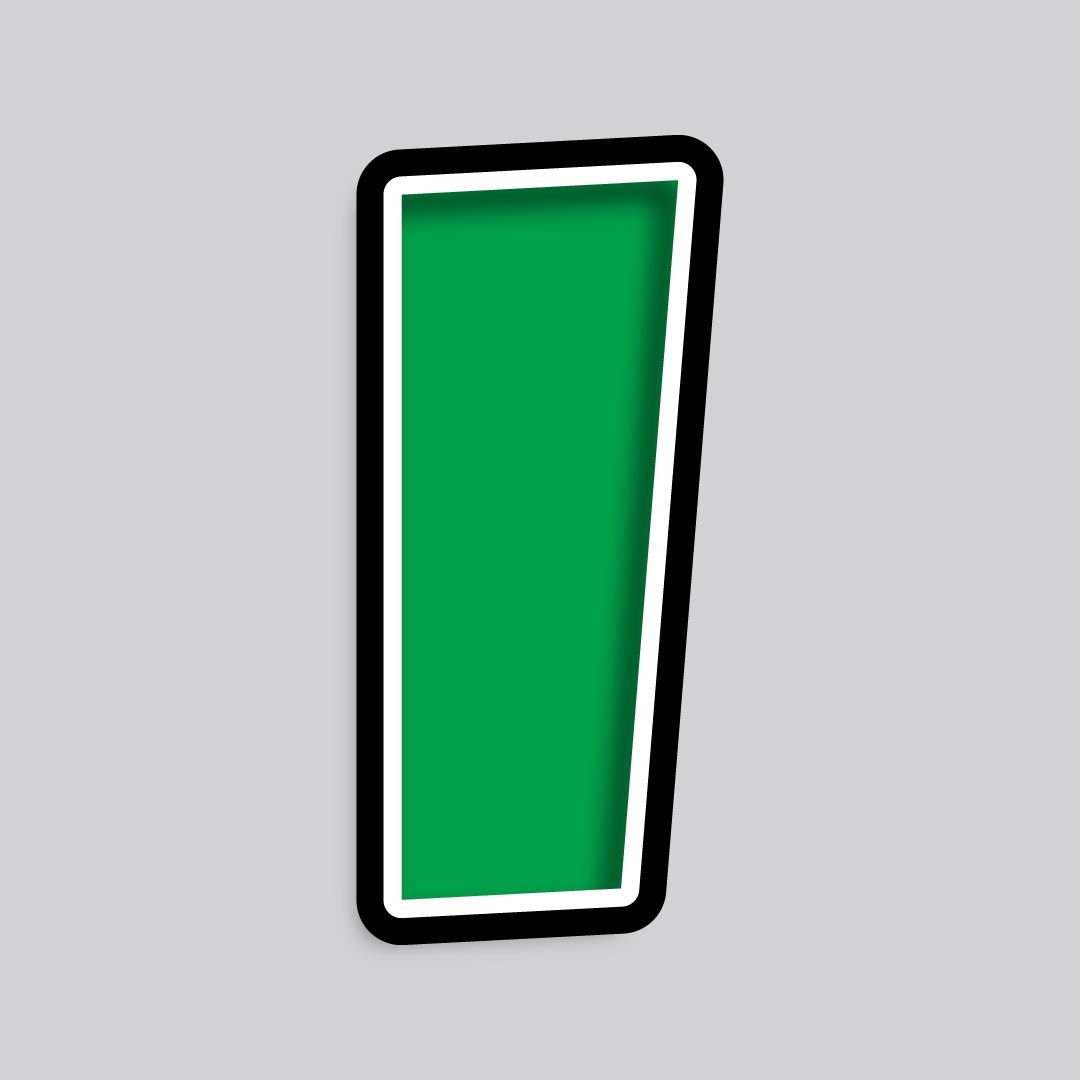 23.5” INDIVIDUAL LUCKY GUY GREEN SHADOW LETTERS