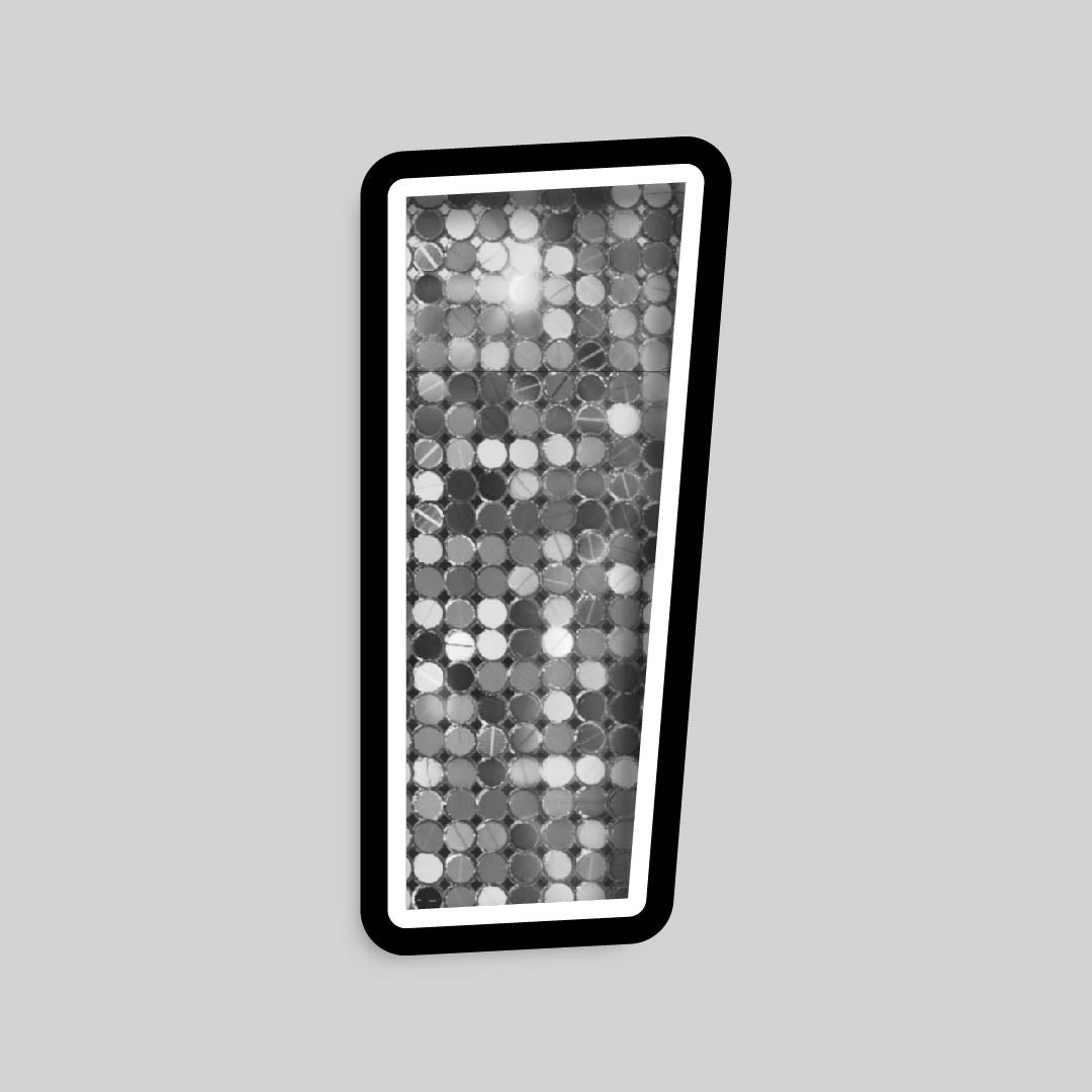 23.5” INDIVIDUAL LUCKY GUY SEQUIN SILVER SHADOW LETTERS