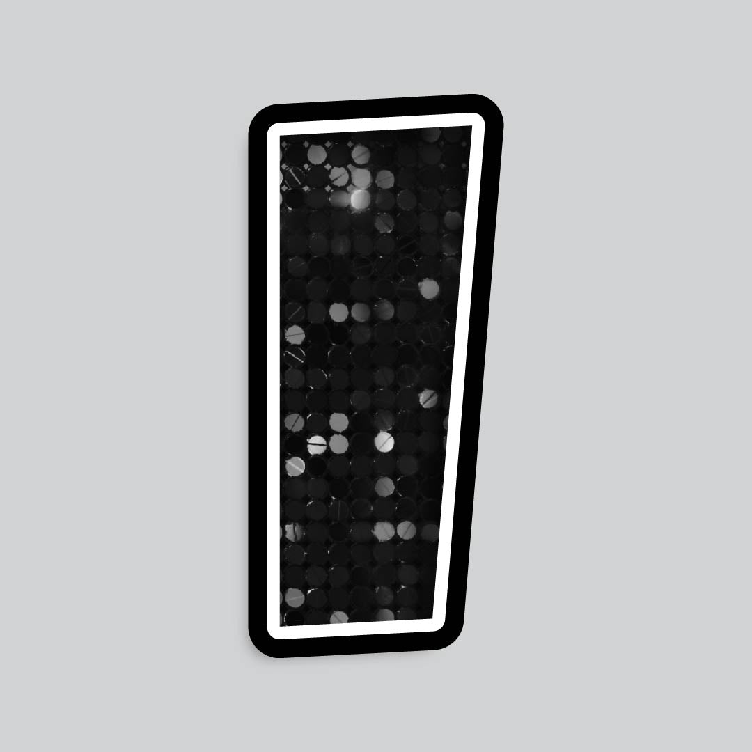 23.5” INDIVIDUAL LUCKY GUY SEQUIN BLACK SHADOW LETTERS