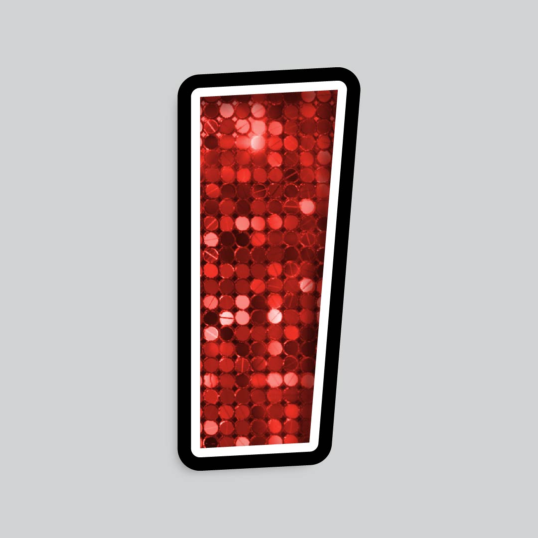 23.5” INDIVIDUAL LUCKY GUY SEQUIN RED SHADOW LETTERS