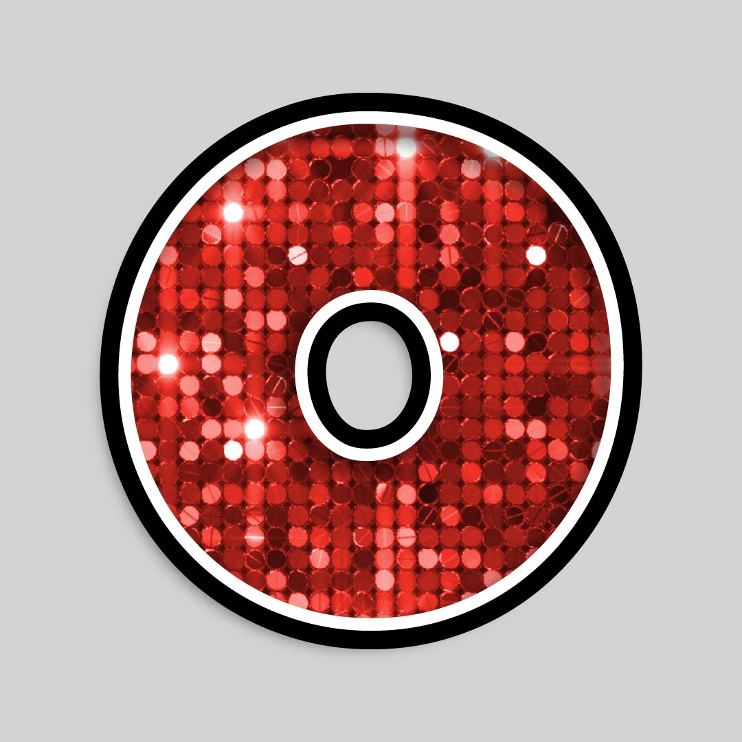 23.5” INDIVIDUAL LUCKY GUY SEQUIN RED SHADOW LETTERS
