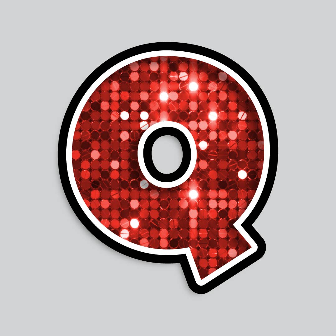 23.5” INDIVIDUAL LUCKY GUY SEQUIN RED SHADOW LETTERS