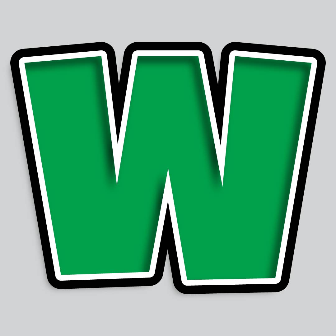 23.5” INDIVIDUAL LUCKY GUY GREEN SHADOW LETTERS
