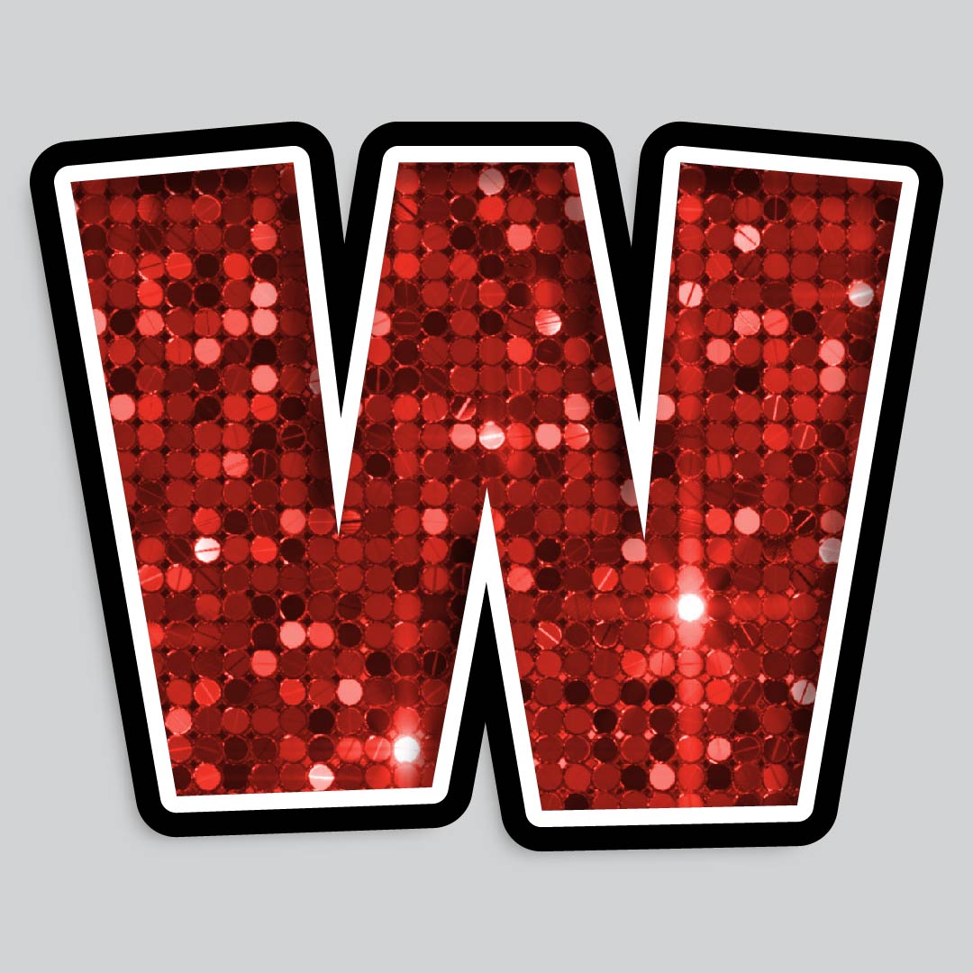 23.5” INDIVIDUAL LUCKY GUY SEQUIN RED SHADOW LETTERS