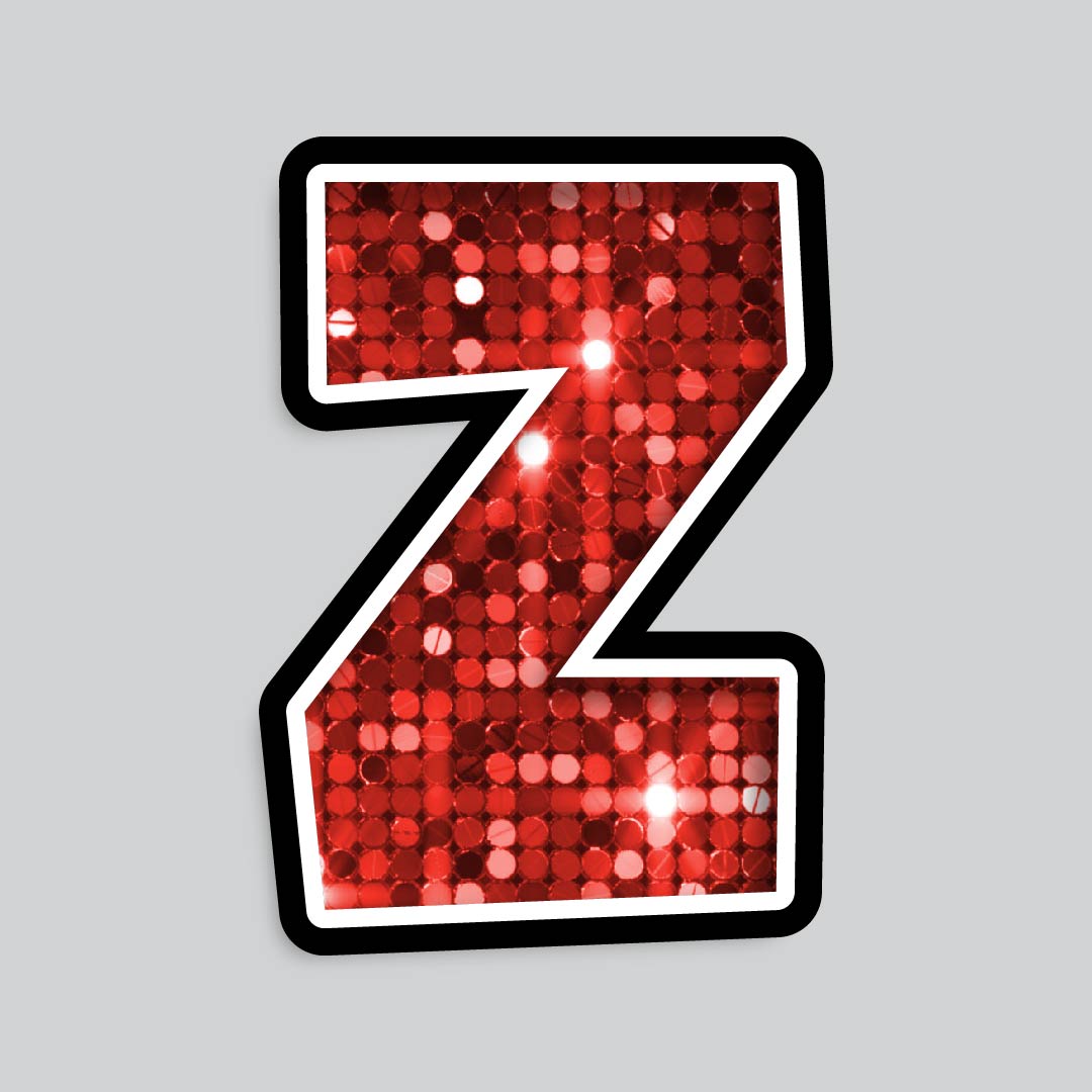 23.5” INDIVIDUAL LUCKY GUY SEQUIN RED SHADOW LETTERS
