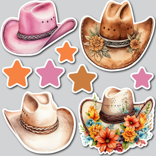 COWGIRL HATS | Yard Card Set