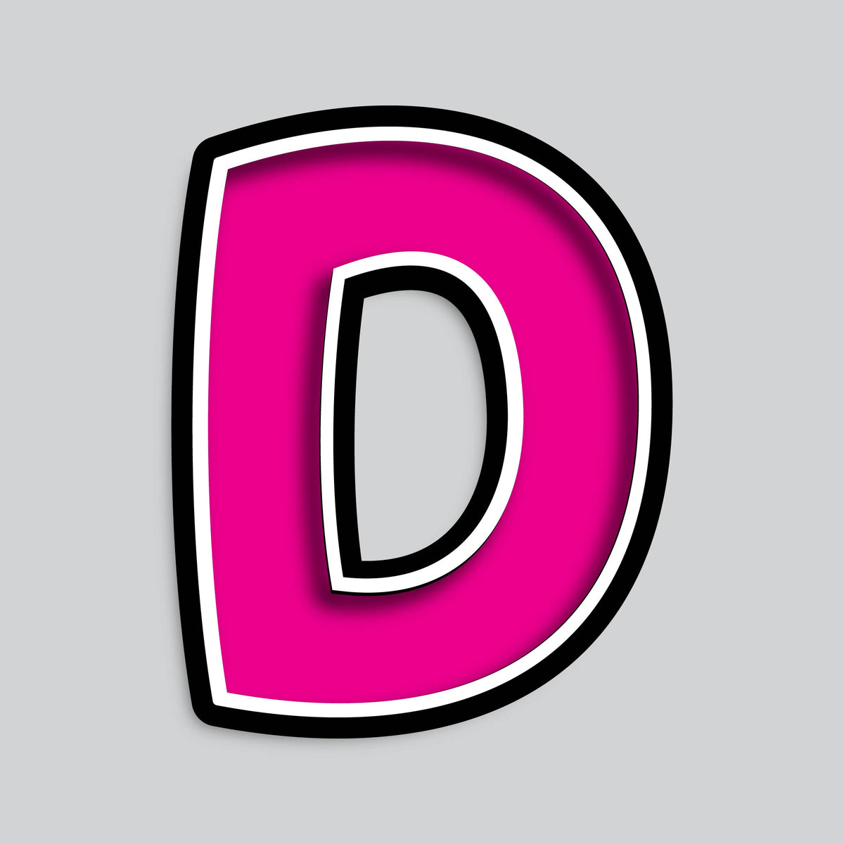 23.5” INDIVIDUAL BOUNCY PINK SHADOW LETTERS – Yard Card Shop
