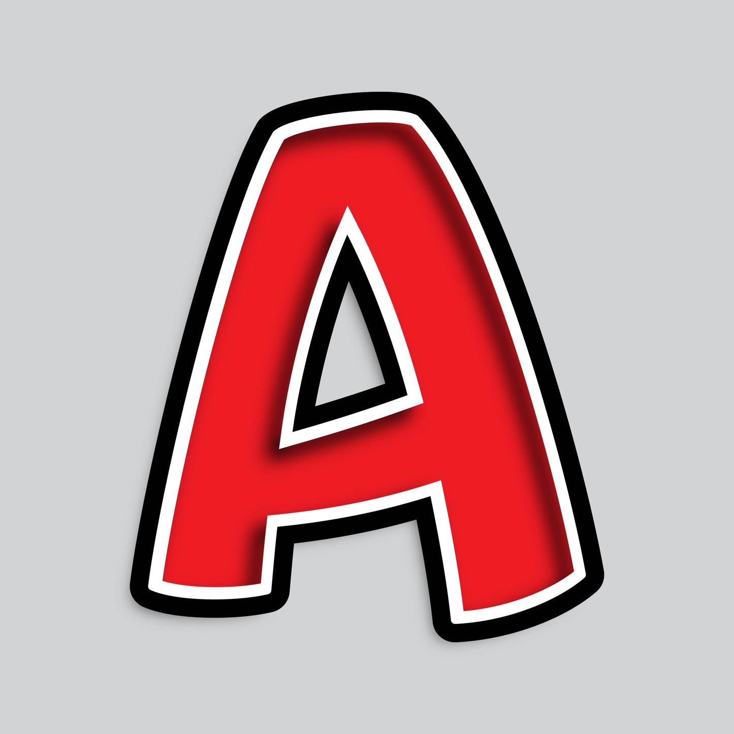 23.5” INDIVIDUAL BOUNCY RED SHADOW LETTERS