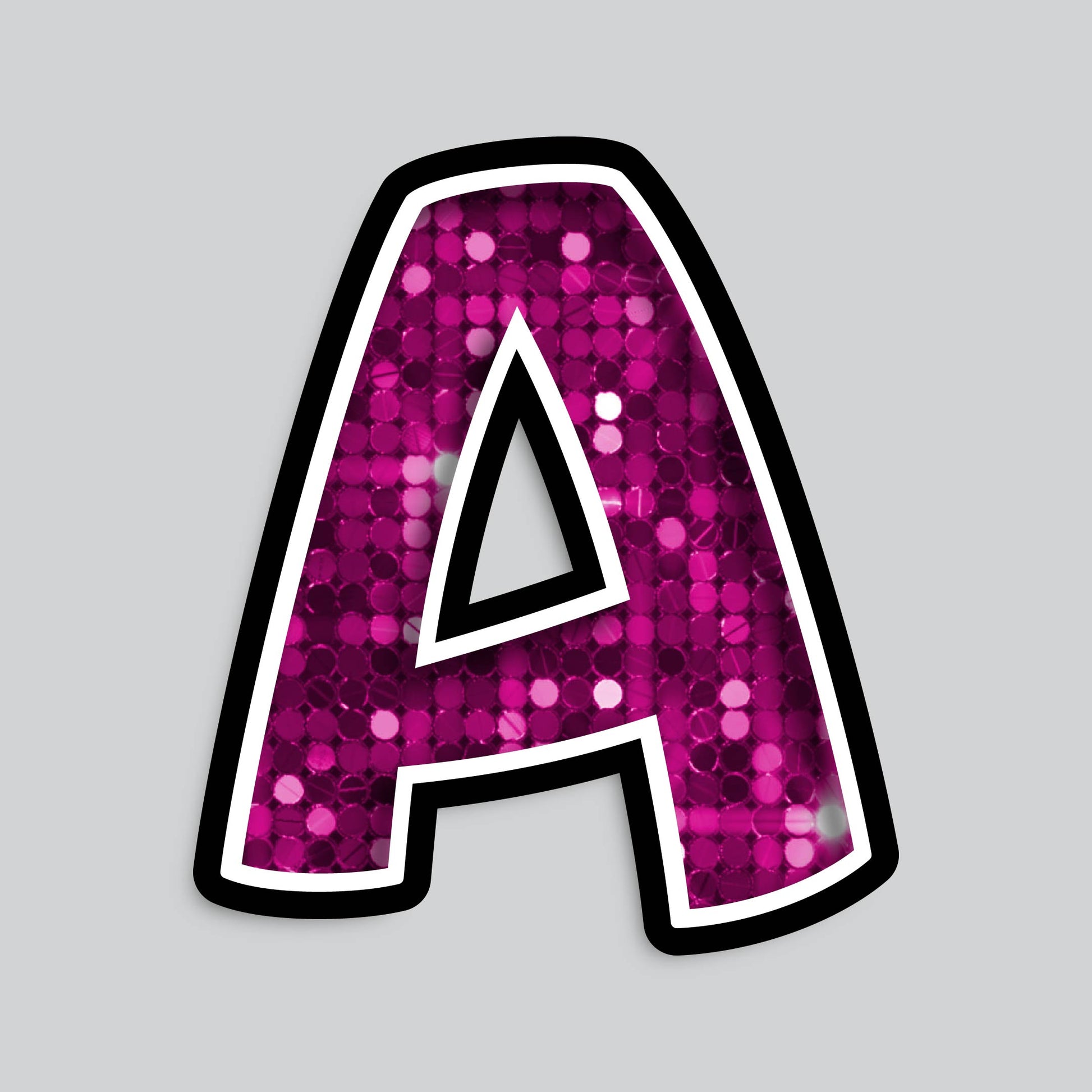 9-328 Pink Carefree Ultra Glitter Letters - 1/2 inch Pink Alphabet