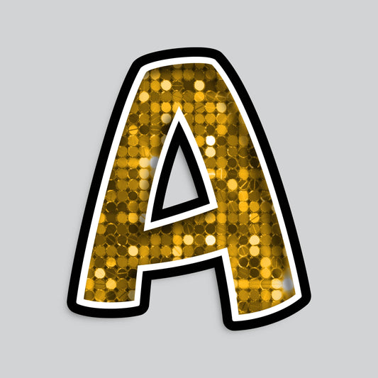 23.5” INDIVIDUAL BOUNCY GOLD SHADOW LETTERS