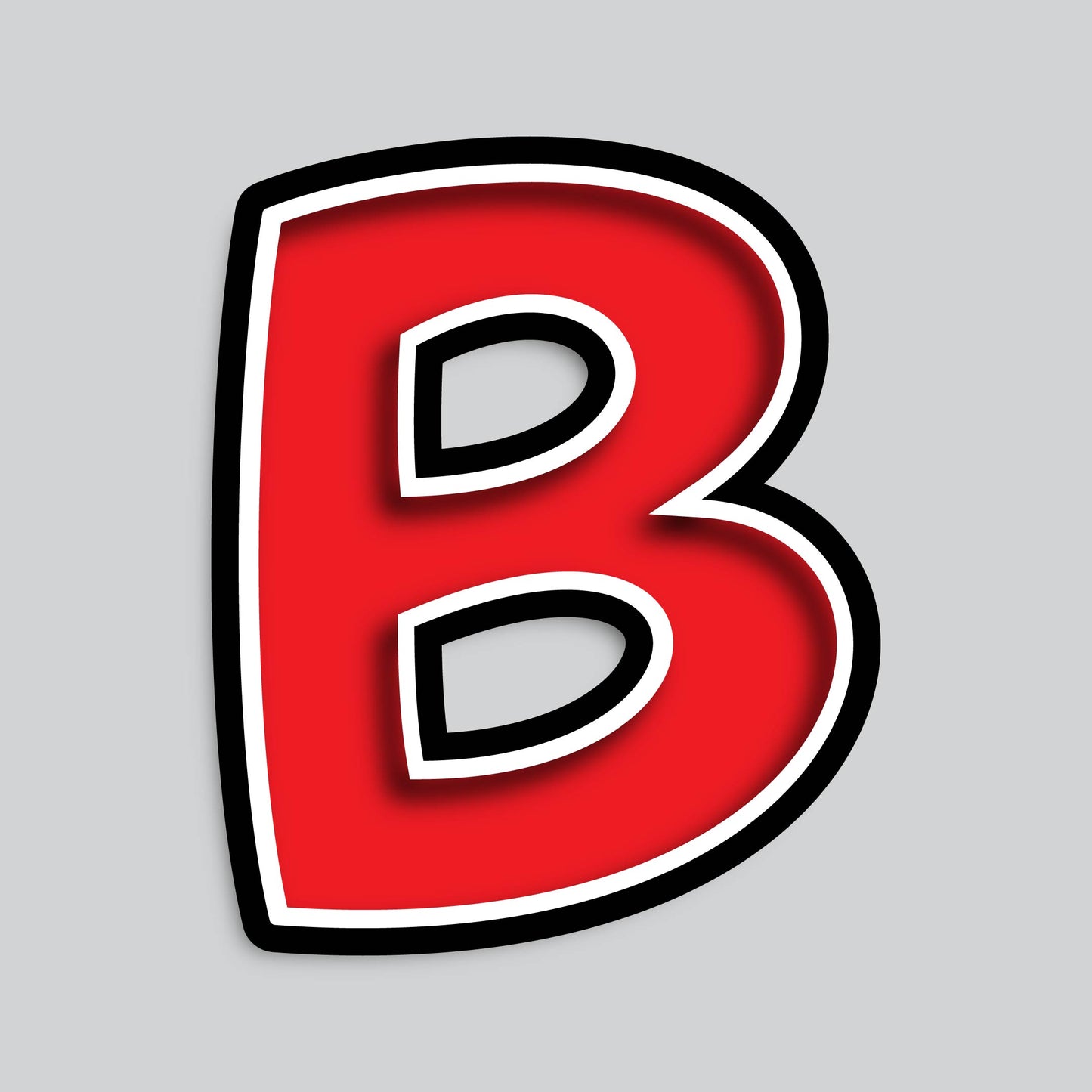 23.5” INDIVIDUAL BOUNCY RED SHADOW LETTERS