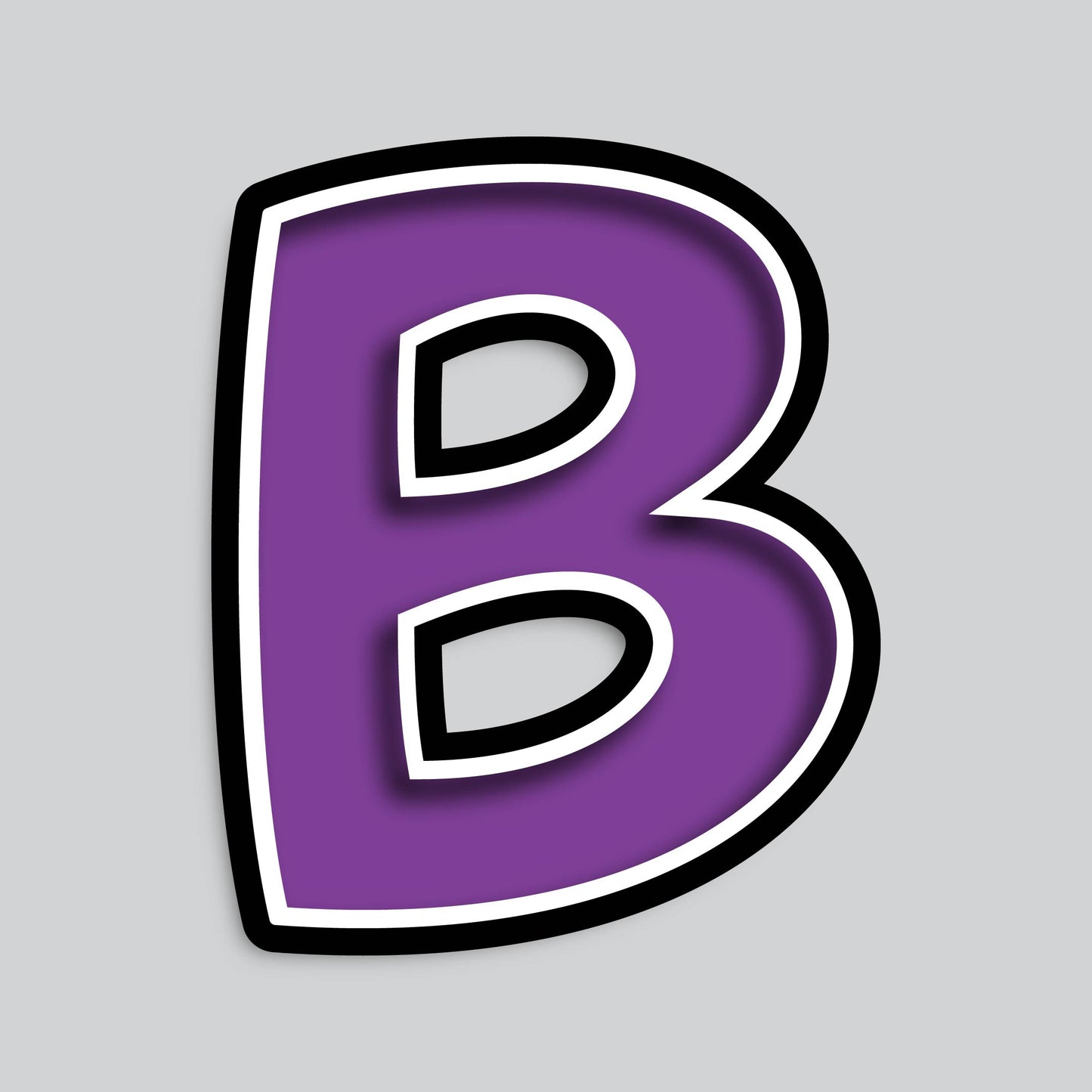 23.5” INDIVIDUAL BOUNCY PURPLE SHADOW LETTERS