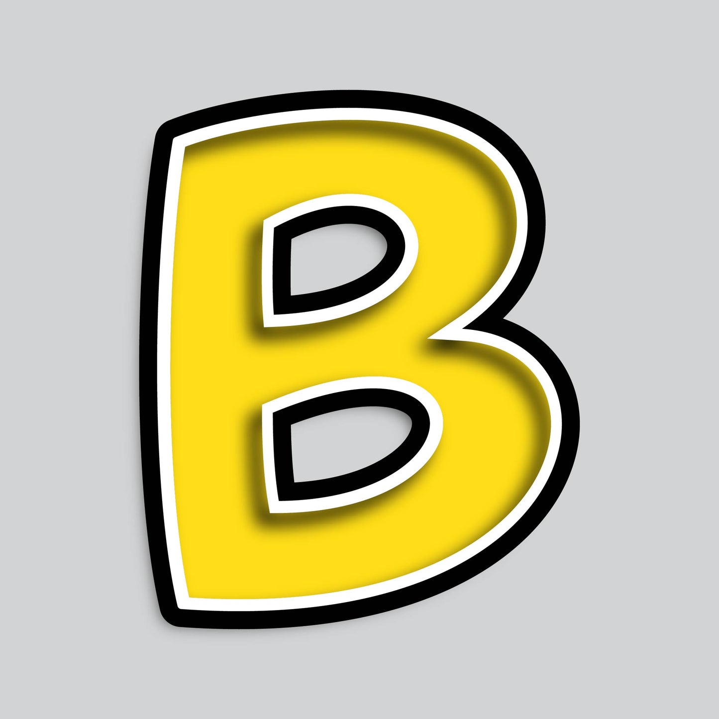 23.5” INDIVIDUAL BOUNCY YELLOW SHADOW LETTERS