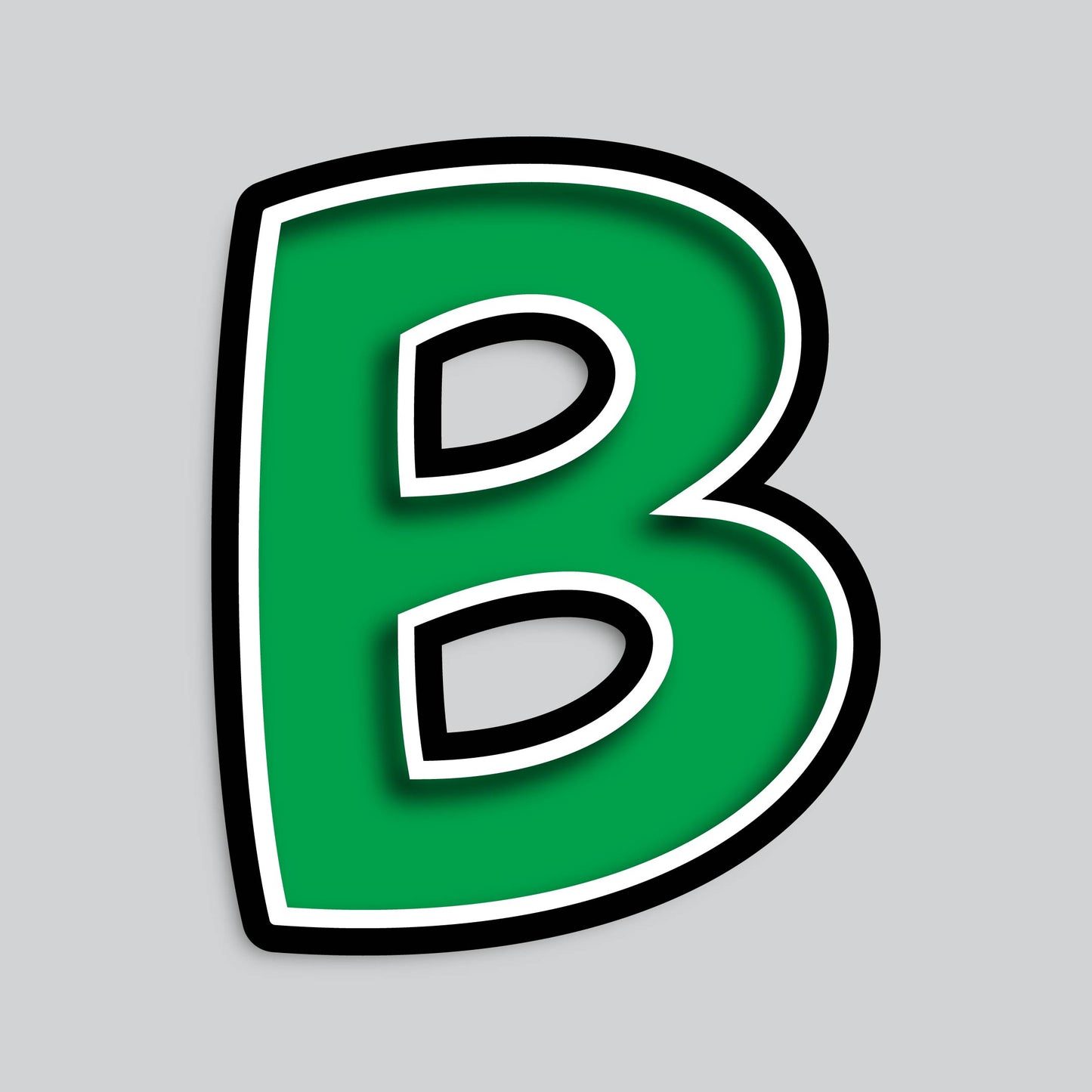 23.5” INDIVIDUAL BOUNCY GREEN SHADOW LETTERS
