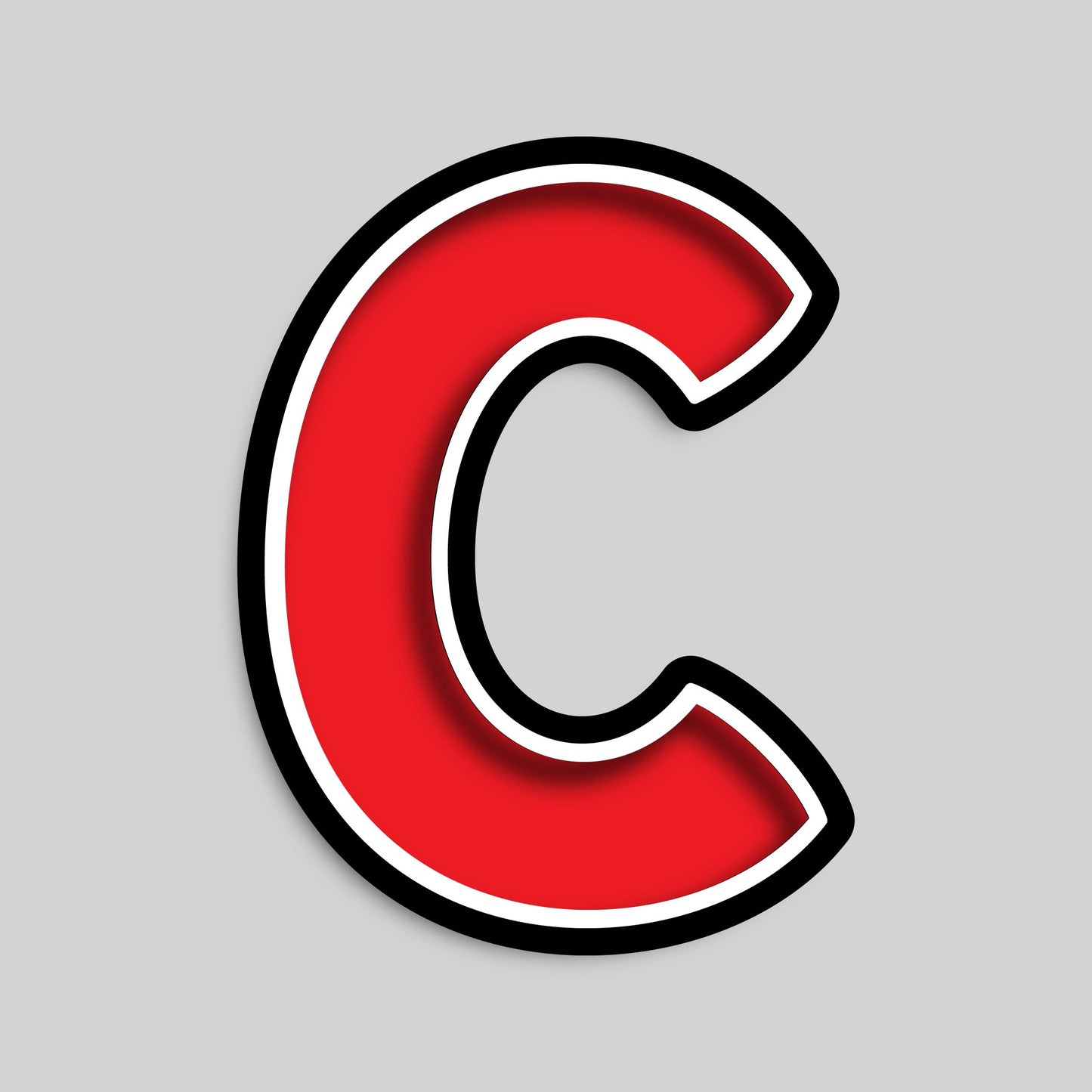 23.5” INDIVIDUAL BOUNCY RED SHADOW LETTERS