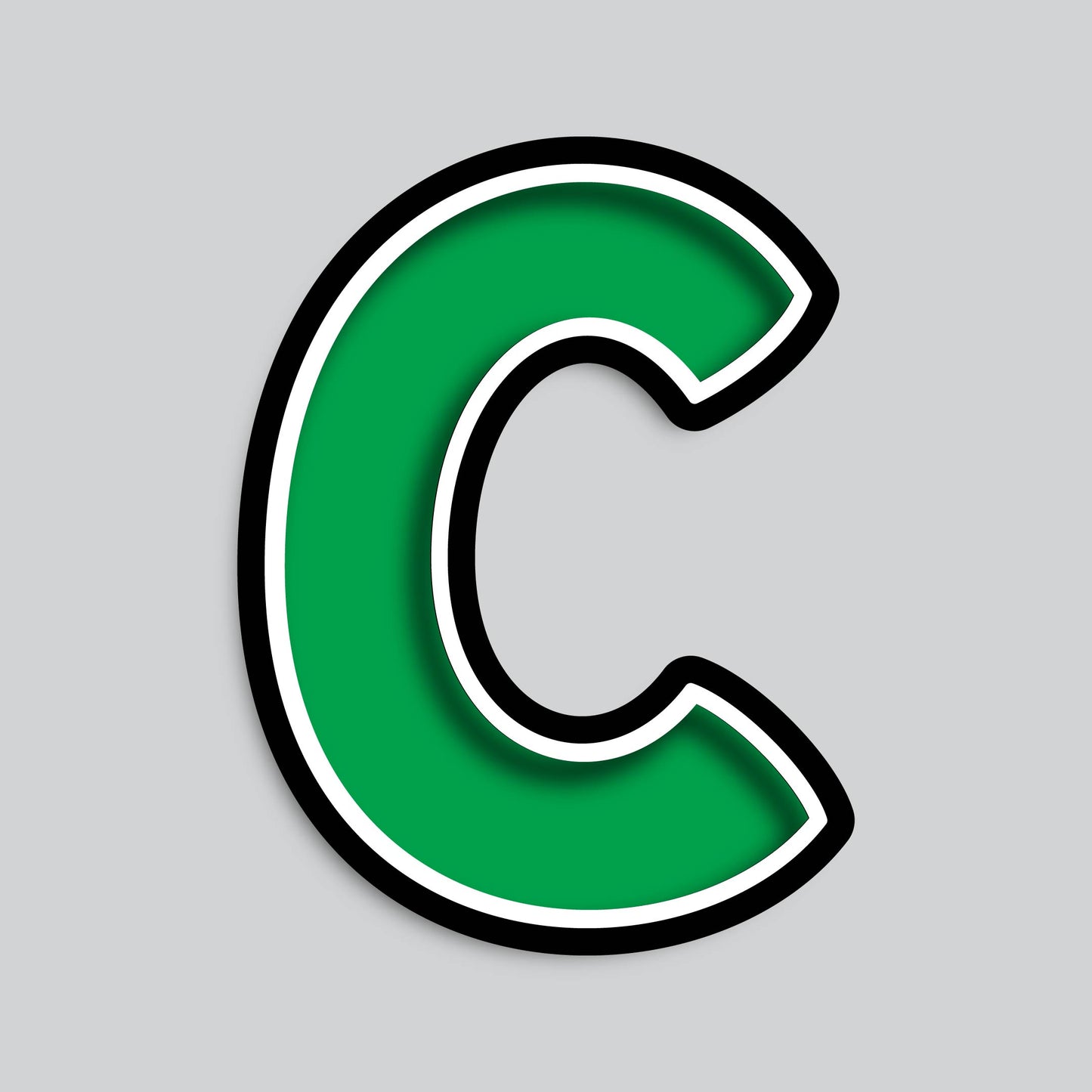 23.5” INDIVIDUAL BOUNCY GREEN SHADOW LETTERS