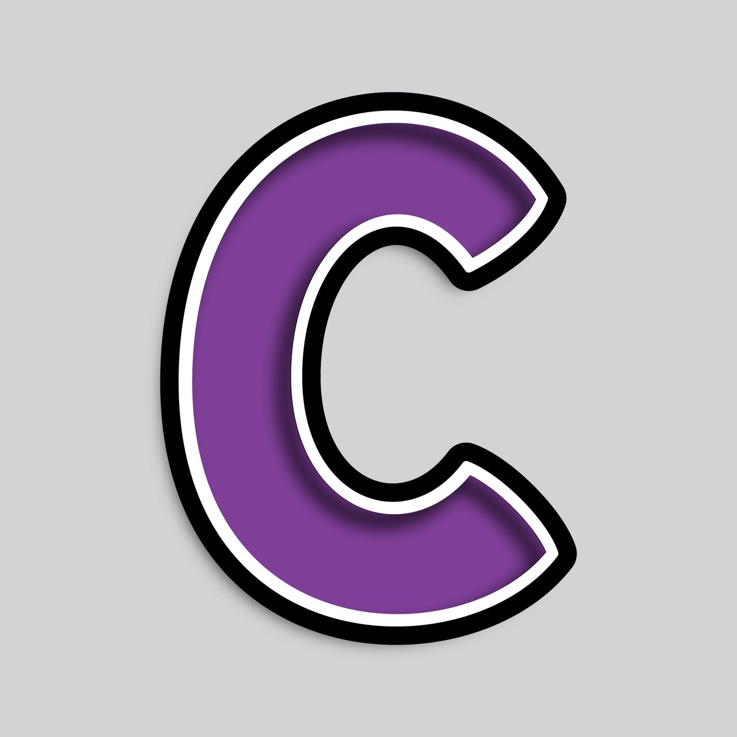 23.5” INDIVIDUAL BOUNCY PURPLE SHADOW LETTERS