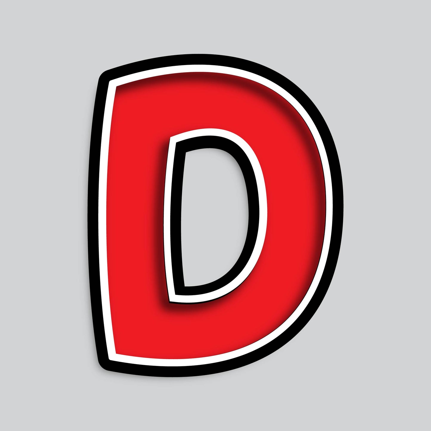 23.5” INDIVIDUAL BOUNCY RED SHADOW LETTERS