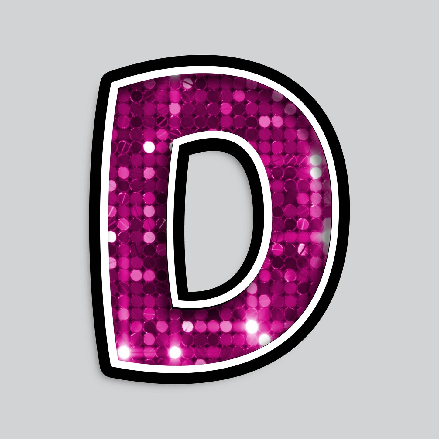 23.5” INDIVIDUAL BOUNCY PINK SEQUIN SHADOW LETTERS