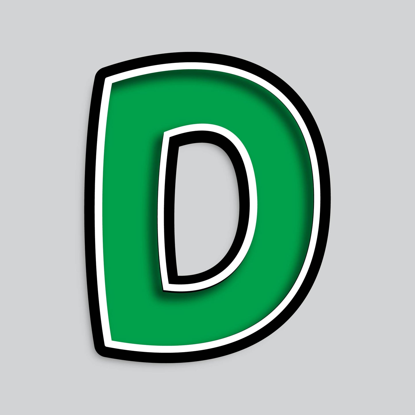 23.5” INDIVIDUAL BOUNCY GREEN SHADOW LETTERS