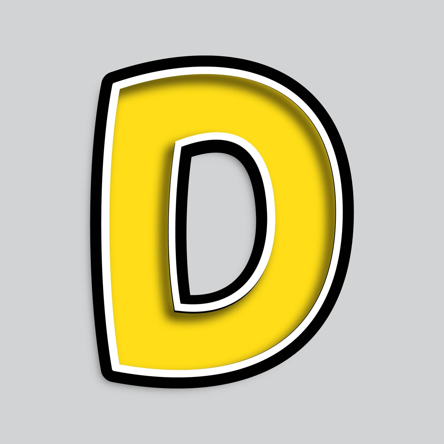 23.5” INDIVIDUAL BOUNCY YELLOW SHADOW LETTERS