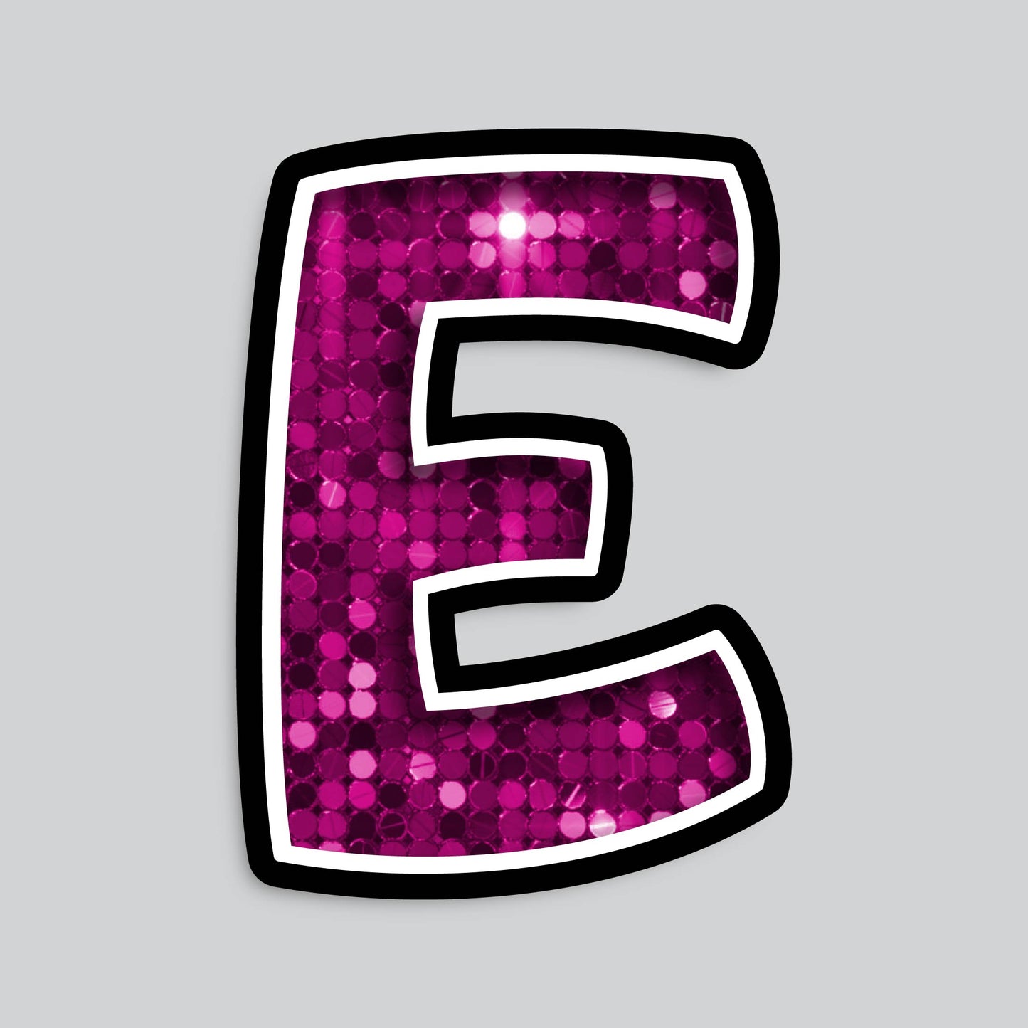 23.5” INDIVIDUAL BOUNCY PINK SEQUIN SHADOW LETTERS