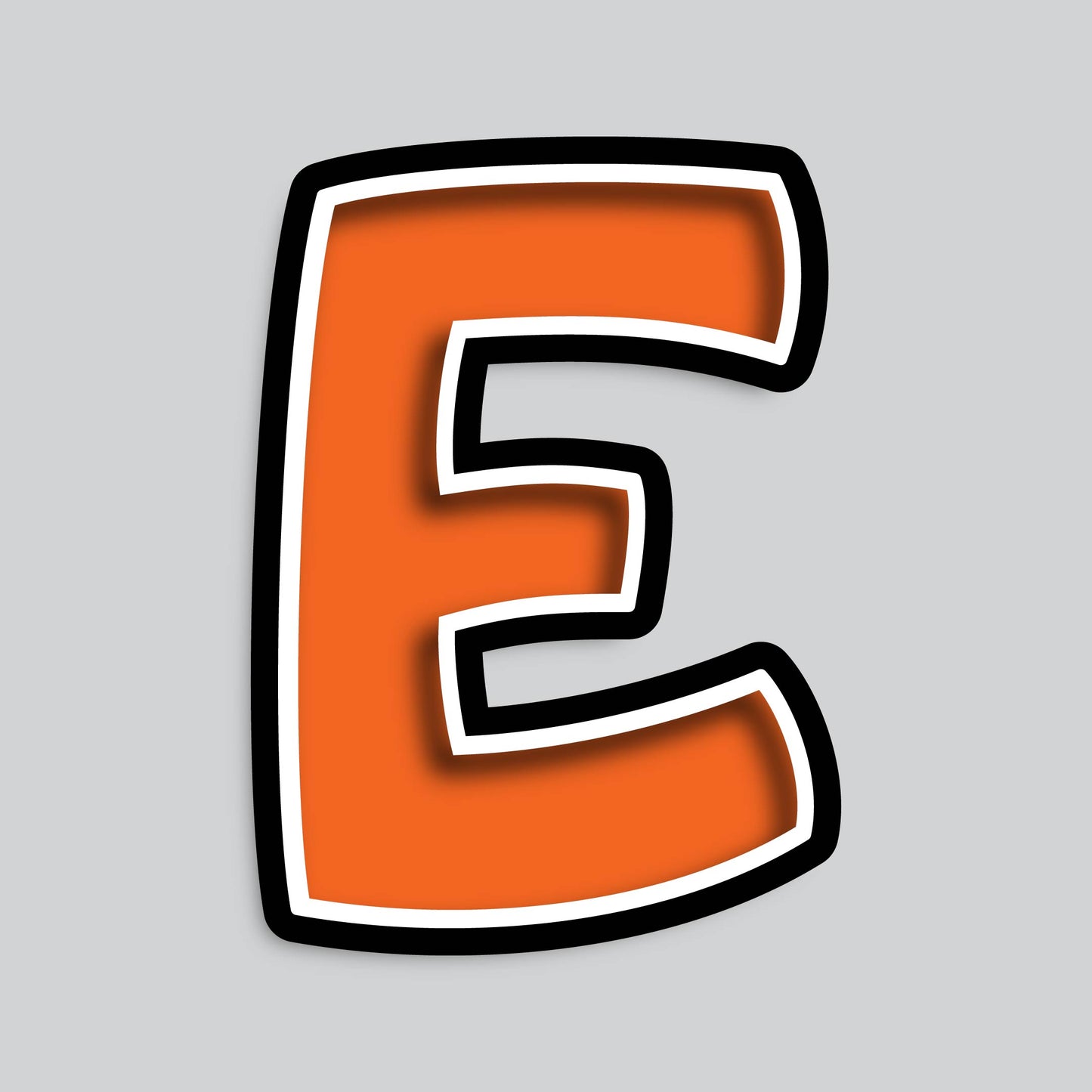 23.5” INDIVIDUAL BOUNCY ORANGE SHADOW LETTERS