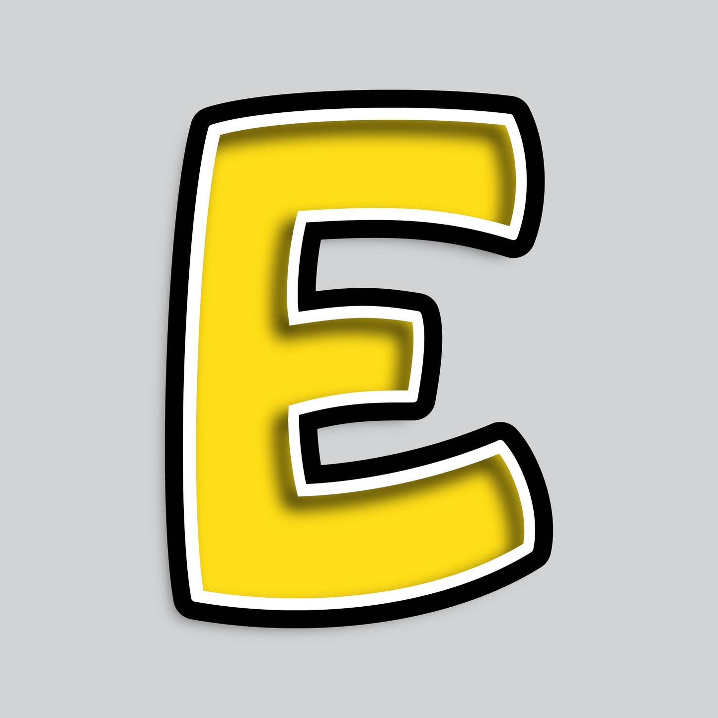 23.5” INDIVIDUAL BOUNCY YELLOW SHADOW LETTERS