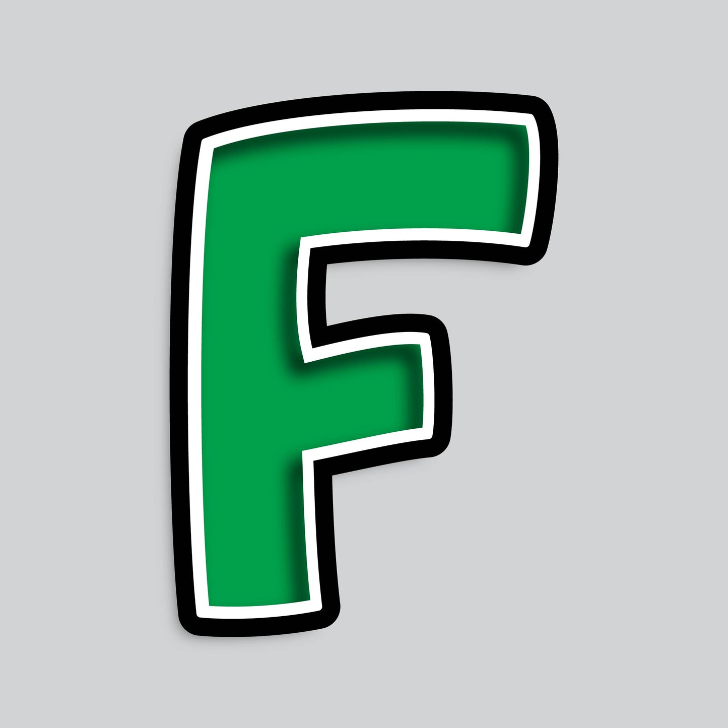 23.5” INDIVIDUAL BOUNCY GREEN SHADOW LETTERS