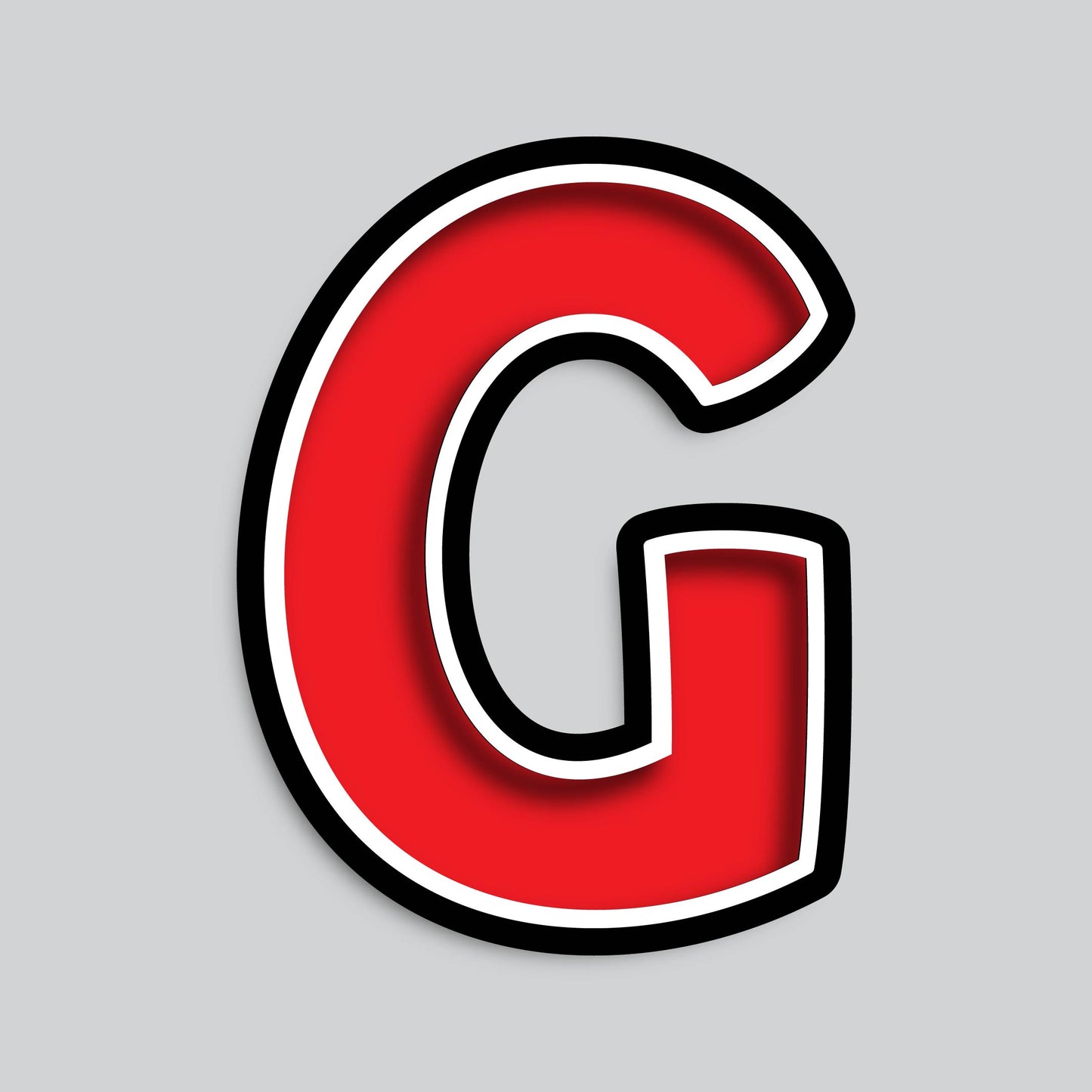 23.5” INDIVIDUAL BOUNCY RED SHADOW LETTERS