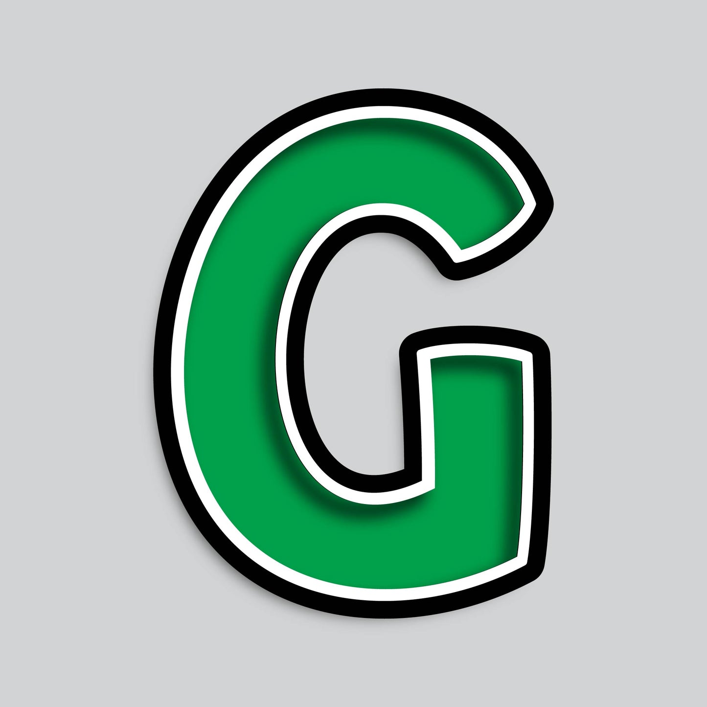 23.5” INDIVIDUAL BOUNCY GREEN SHADOW LETTERS