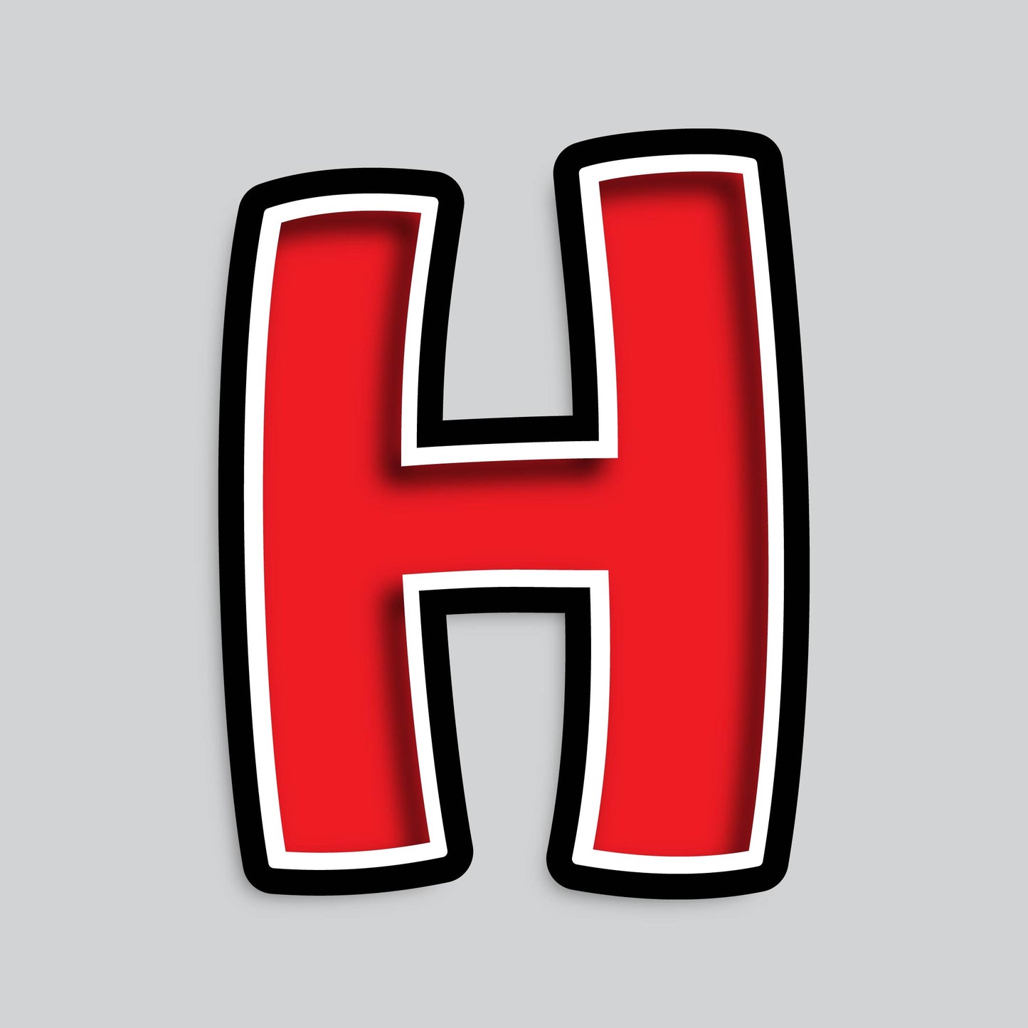 23.5” INDIVIDUAL BOUNCY RED SHADOW LETTERS