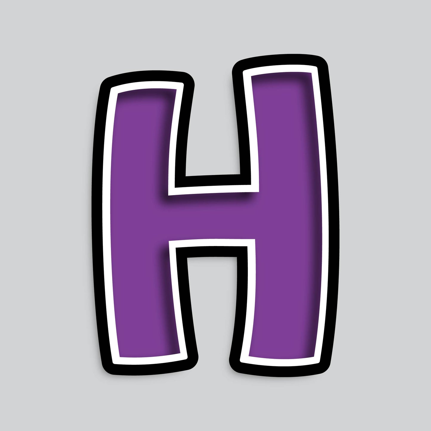 23.5” INDIVIDUAL BOUNCY PURPLE SHADOW LETTERS