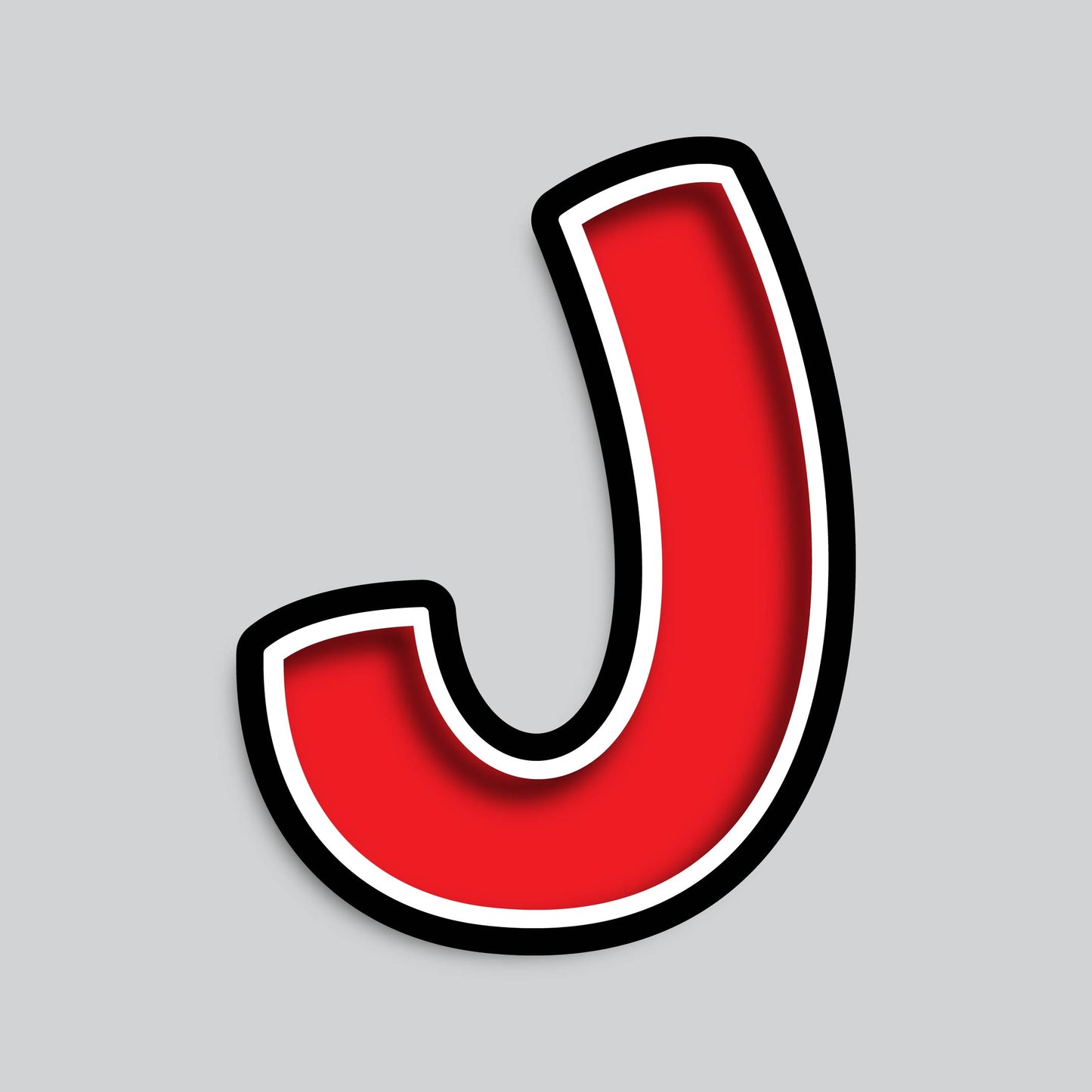23.5” INDIVIDUAL BOUNCY RED SHADOW LETTERS