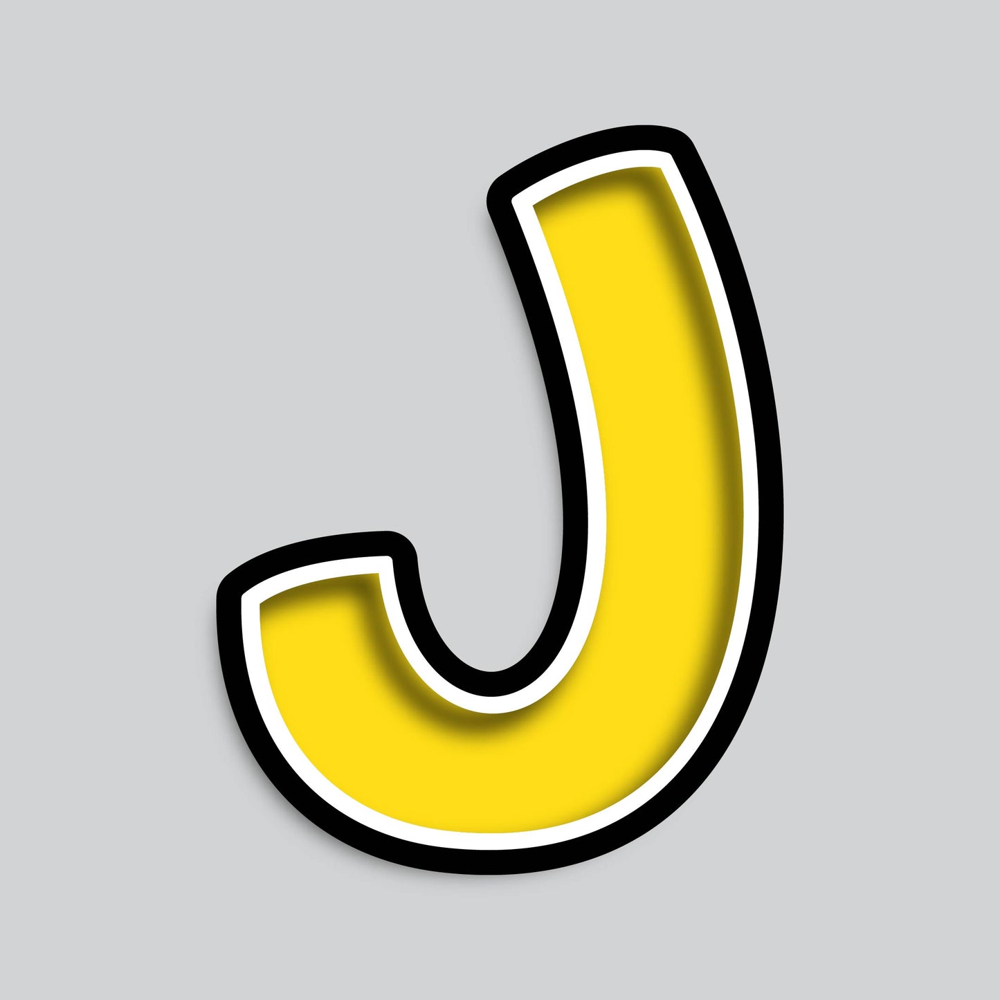 23.5” INDIVIDUAL BOUNCY YELLOW SHADOW LETTERS