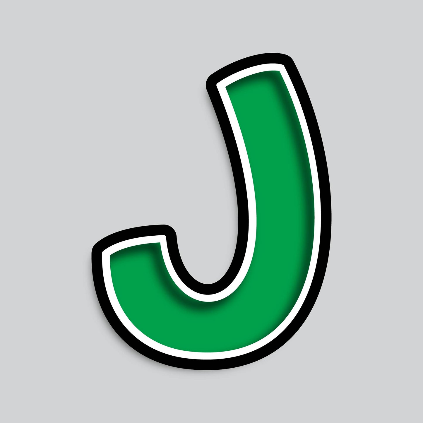 23.5” INDIVIDUAL BOUNCY GREEN SHADOW LETTERS